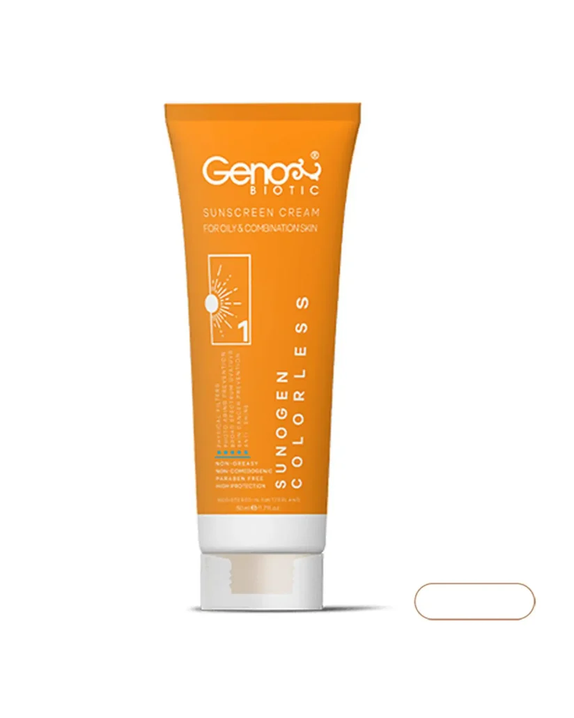 ضدآفتاب ژنوبایوتیک SPF50 مناسب پوست چرب