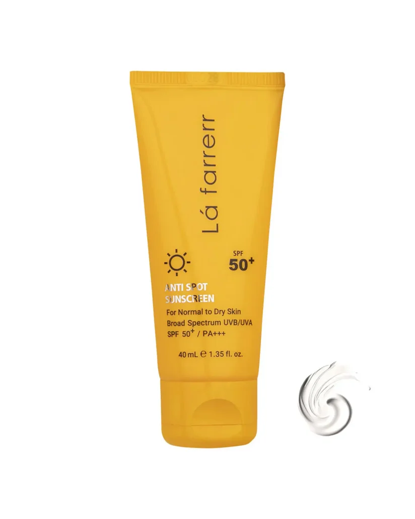 کرم ضد آفتاب و ضد لک بی‌رنگ SPF 50 لافارر برای پوست نرمال تا خشک
