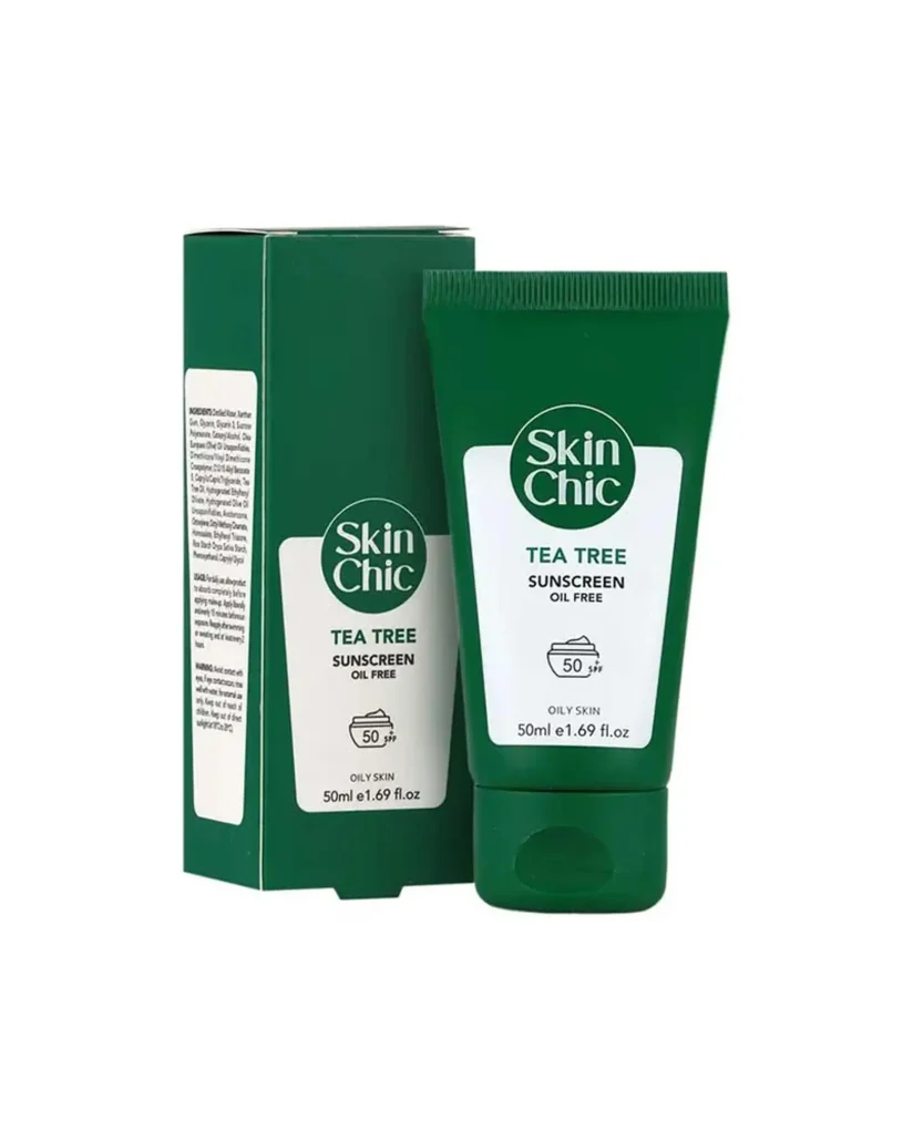 ضد آفتاب SPF 50 اسکین شیک حاوی عصاره درخت چای برای پوست چرب